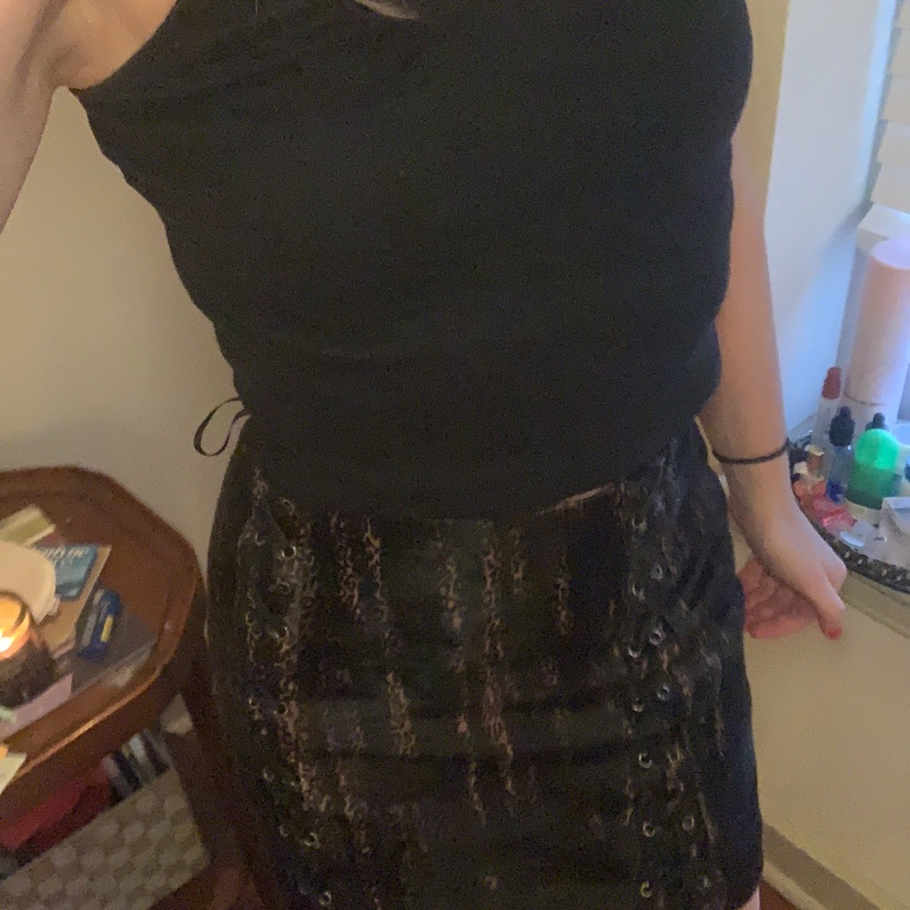 leopard calfskin and leather mini skirt 🐆 - Picture 6 of 11